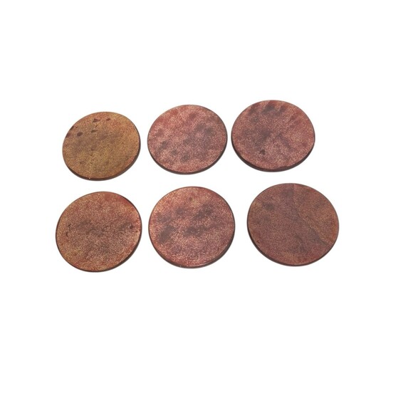 Safari Animal Soapstone Coaster Set | 6pc Hand Carved + Holder | Boho Vintage - Picture 3 of 12